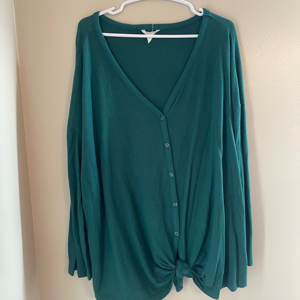 Caslon - Teal Button-Up Cardigan